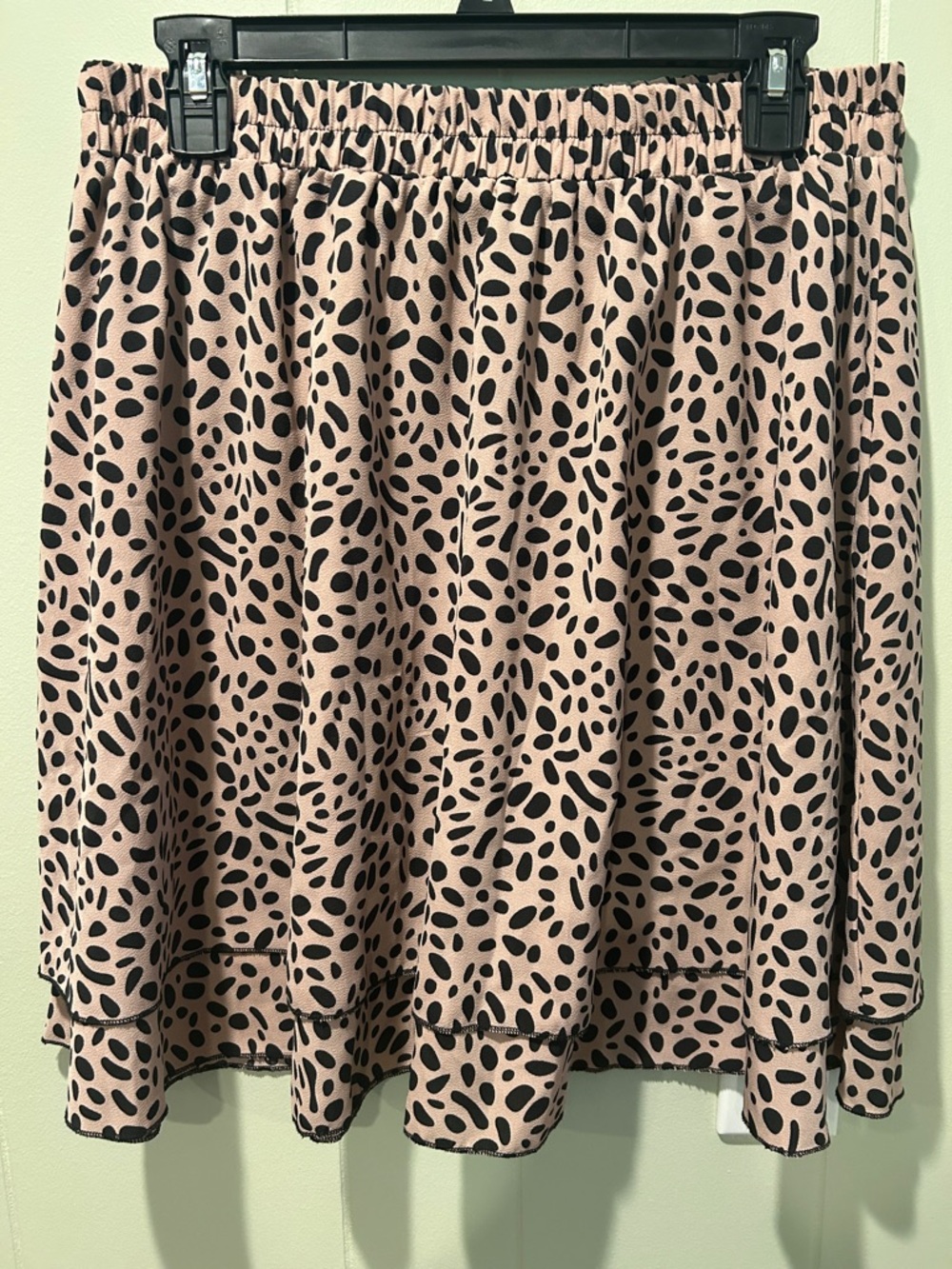 Women’s Pink Black Patterned Skirt
